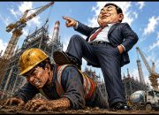 Apakah Indonesia Sudah Merdeka? Pekerja Proyek IDX Diduga Disuruh Oknum Kontraktor Cina Memakai Kaki