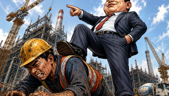 Apakah Indonesia Sudah Merdeka? Pekerja Proyek IDX Diduga Disuruh Oknum Kontraktor Cina Memakai Kaki